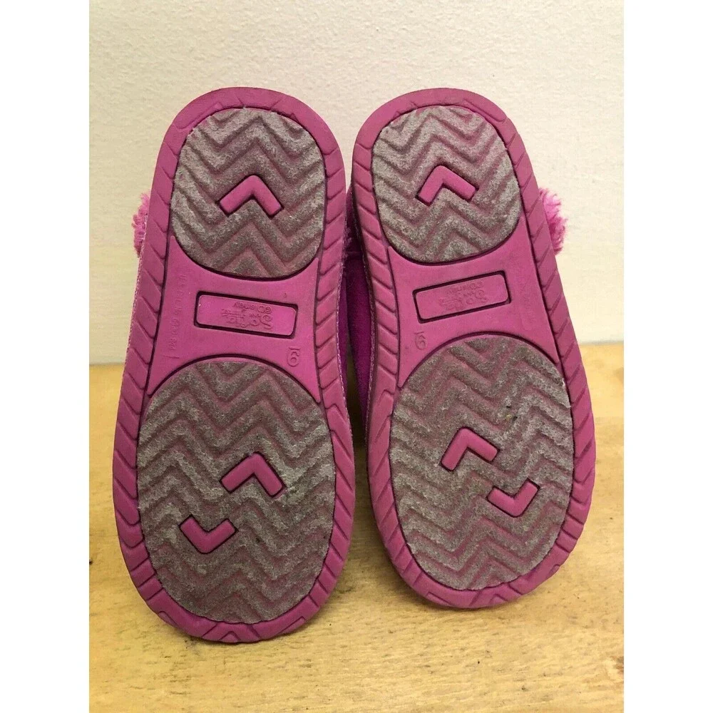 Disney  Sofia the First fabric upper  Winter faux fur pink  Boots size US 9